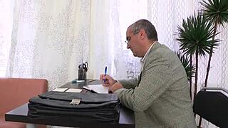 I watch the naughty playgirl give the mature teacher a blowjob. So lusty.