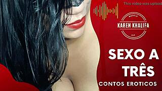 Brazilian babes engage in steamy threesome on camera