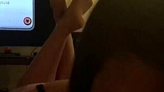 My ex giving blowjob with feet