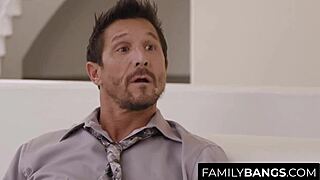 pretty nanny lily rader rides boss tommy gunn while mom's out, wow!