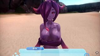 Monster Girl Island Monthly Hentai Game Ep 14 Hornet Monster Girl Trapped by Lesbian Purple Slime Girl