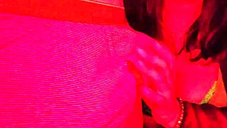 RGB Light Blowjob by Busty Asian Stunner in Homemade Clip