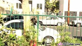 threesome featuring megan rain, morgan lee, and darcie dolce in lesbian fun