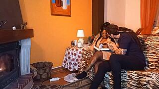 Did ebony girl get deepthroated by 23cm cock?