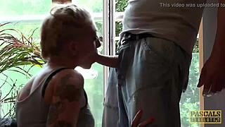 Pierced whore Miss Trixx gets her cunt hammered. Rough anal follows in wild session.