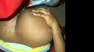 Babe bent over for outdoor public doggystyle sex at night with big cock