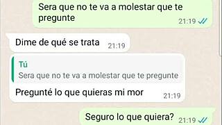 latina girlfriend shares past experiences on phone chat