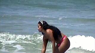 Naughty boy gropes me on beach 😏