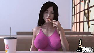 puerto rican bitch jerks off my huge dick in this cartoon