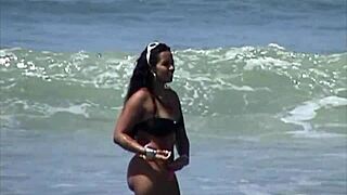 Naughty boy gropes me on beach 😏