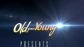 old guy and redhead babe caught jerking off