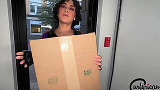 FedEx girl DELIVERS tight LATINA ASS & PUSSY