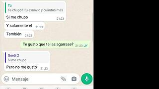 latina girlfriend shares past experiences on phone chat