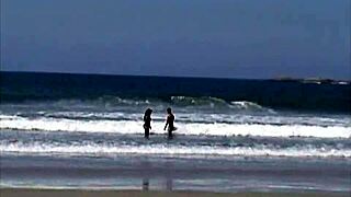 Naughty boy gropes me on beach 😏