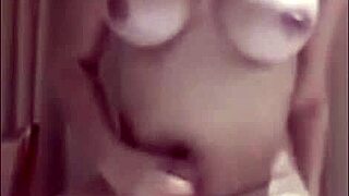 Shemale with Big Cock Masturbates to Huge Cumshot