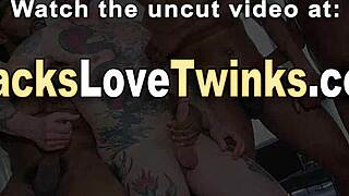 Gay Twink Receives Blowjob Before Riding Ebony BBCs for Anal and Facial