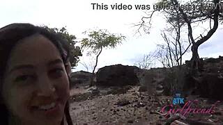 Alexia Anders sucks cock in the car on vacation POV.