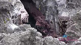 Alexia Anders sucks cock in the car on vacation POV.