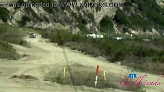 Super cute amateur Riley Star enjoys car ride with friend