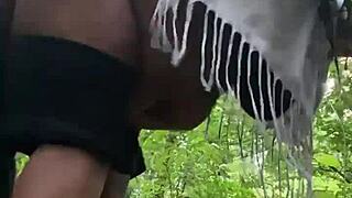 Fat Wet Pussy Makes Dick Explode Cum in Forest
