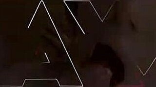 Blonde babe explores sexy redhead's body in glasses.