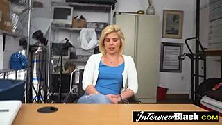 Job Interview Turns Into Rough Interracial Sex on Sofa