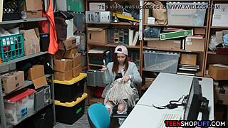 Security guard catches tiny teen 18+ stealing, what happens next?