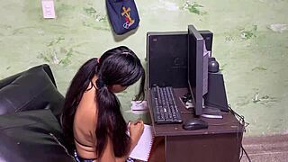 Teen 18+ Alumna Screams as Teacher Pounds Her Hard After School