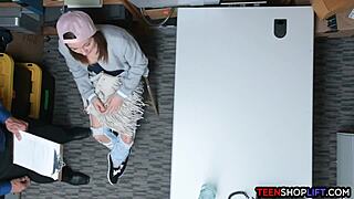 Security guard catches tiny teen 18+ stealing, what happens next?