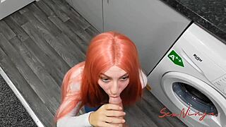 Housekeeper Tricked into Contract for Big Cock Blowjob and Missionary Pussy Play