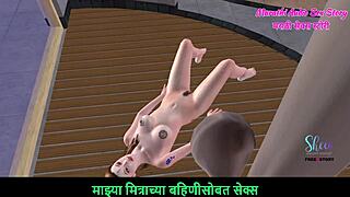 Wow, Animated 3D Teen Girl Masturbating With Carrot!