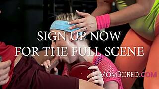 Gym trainers get freeused during intense group workout