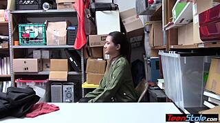 petite asian teen 18+ thief in uniform gets fucked to get out of trouble