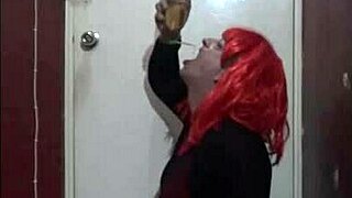 bisexual mark wright in stockings, desperately wanting to swallow another man's piss?