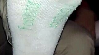 I worship my master's feet in nylon socks