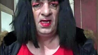 feeling excited with my old red and black masturbation machine