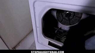 i'm the petite 18+ step daughter having sex with step dad in laundry