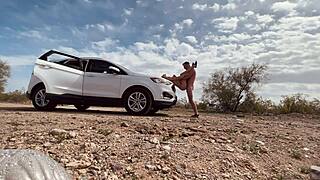 pulled over & had sex in the desert with blonde 😏