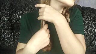 Oiled feet massage with bbw teen 18+ in homemade session