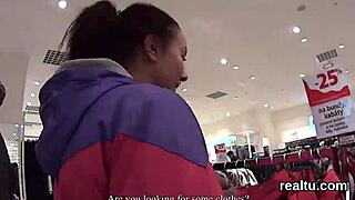 Attractive Czech Kitten Seduced in Shopping Centre