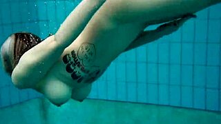 Dashka swims beautifully in the pool