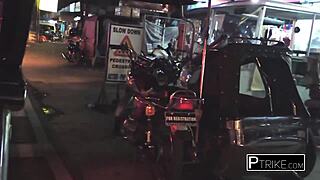 Rough POV banging with a kinky tattooed thick Filipina outdoors