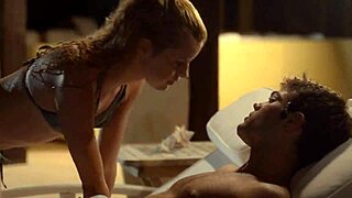 pornstar jessie rogers gives steamy poolside blowjob