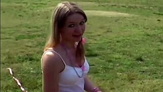 Teen Babe Flashes Panties