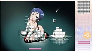 aragaki ayase strips in arkanoid gameplay