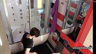 Anna In The Bathroom! Spy On Her Skirt!