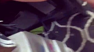 Milf in stockings gets cum blown over her ass