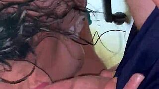 i'm sucking his big cock and getting fucked outside, feeling every inch