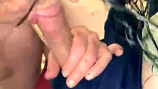 i'm sucking his big cock and getting fucked outside, feeling every inch