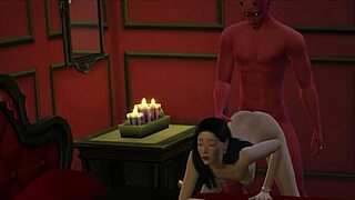 The character fucks the devil in uncensored 3d hentai